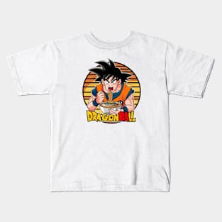 Dragon Ball Goku Eating Ramen Kids T-Shirt